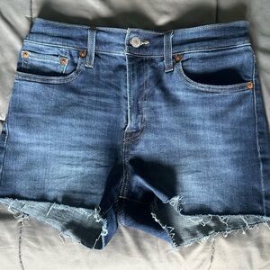 Levi's Blue Jean Shorts Classic Cut-Off Style